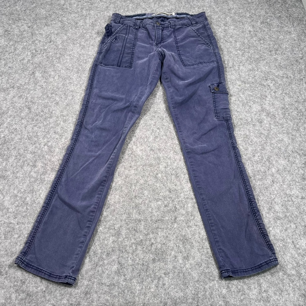 Anthropologie Daughters of the Liberation Indigo Blue Slim Fit Cargo Pants Sz 25